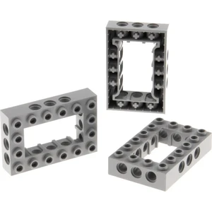 3x Lego Technic brique de cadre de construction 4x6 nouveau-gris clair...Vendu parkaufland