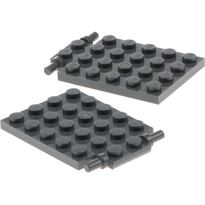 2x Lego trappe construction plaque modifiée 4x6 nouveau-gris foncé lon...Vendu parkaufland