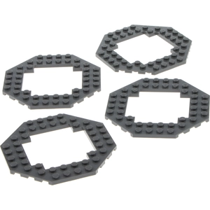 4x Lego panneau de construction octogone 10x10 nouveau-gris foncé octo... pas cher
