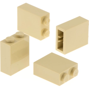 4x Lego brique de construction 1x2x2 beige intérieur axes support Harr...Vendu parkaufland
