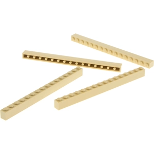 4x Lego brique de construction  usé 1x16 beige 4295313 4114023 2465Vendu parkaufland