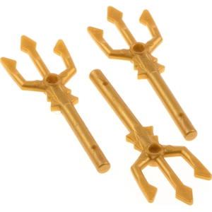 3x Lego figurines arme trident bâton perle or type2 Disney Ninjago 627...Vendu parkaufland