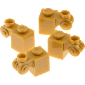 4x Lego brique modifiée 1x2x1 perle or stuc escargot ornement 6112307 ... pas cher