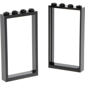 2x Lego porte cadre 1x4x6 noir sans vitre maison fenêtre 6337273 60596Vendu parkaufland