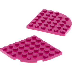 2x Lego Bau Bau Platte Ecke rund 6x6 magenta pink 41368 41685 6071173 ...Vendu parkaufland