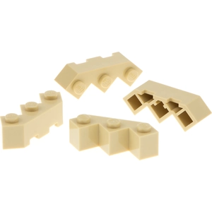 4x Lego brique de construction modifiée 3x3x1 beige trois coins facett...Vendu parkaufland