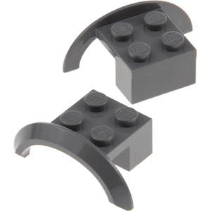 2x Lego Passage de roue 4x2 1/2 x1 nouveau-gris foncé Aile Garde-boue ...Vendu parkaufland