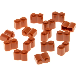 15x Lego brique de construction modifiée 1x2x1 orange foncé palissade ...Vendu parkaufland
