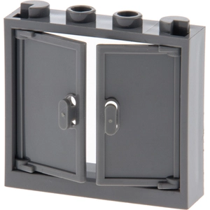 1x Lego fenêtre cadre 1x4x3 nouveau-gris foncé porte 1x2x3 avec poigné...Vendu parkaufland