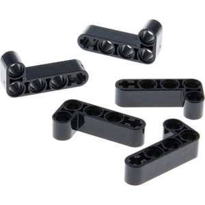 5x Lego Technic bras de levage en forme de L 2x4 noir épais Pin connec...Vendu parkaufland