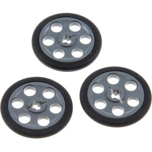 3x Lego Technic poulie 3x3 nouveau-gris foncé caoutchouc pneu noir 418...Vendu parkaufland