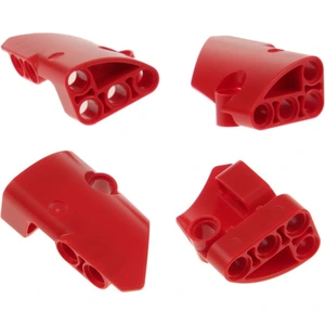 4x Lego Technic Panneaux d'habillage 1/2 rouge petit court côté A/B 87... pas cher