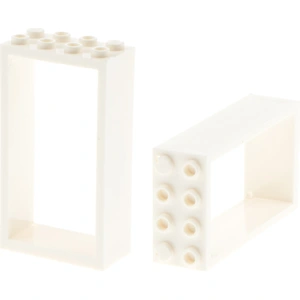 2x Lego cadre de porte 2x4x6 blanc sans vitre panneau de porte maison ...Vendu parkaufland