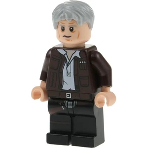 1x Lego Minifigure Star Wars Han Solo vieux cheveux gris sourire de tr... pas cher