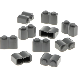 10x Lego brique de construction modifiée 1x2x1 nouveau-gris foncé pali...Vendu parkaufland
