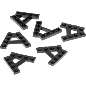 6x Lego cale de construction plaque modifiée 1x4 noir oblique A forme ...Vendu parkaufland