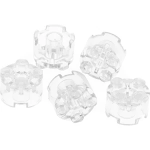 5x Lego brique de construction ronde 2x2x1 transparent blanc axes trou...Vendu parkaufland