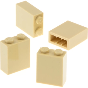 4x Lego brique de construction 1x2x2 beige intérieur picots support Ha...Vendu parkaufland