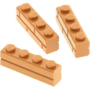 3x Lego brique de construction modifiée 1x4x1 nougat clair brique maço...