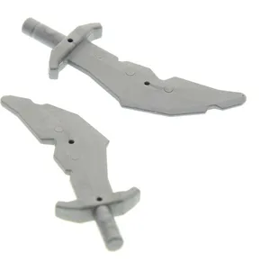 2x Lego Figures Arme sabre plat argent gris épée encoches 4611882 6075...Vendu parkaufland