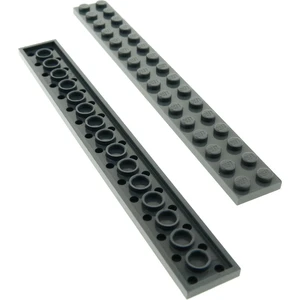 2x Lego plinthe construction plaque pierre nouveau-gris foncé 2x16 set...Vendu parkaufland