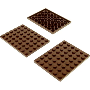 3x Lego Bau Platte 6x8 Basic reddish braun Star Wars 8780 75827 422372... pas cher
