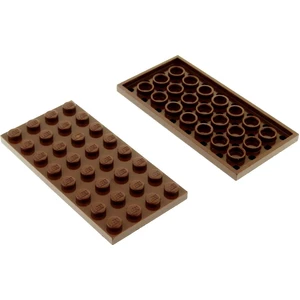 2x Lego planche de construction 4x8 rouge marron plaque de base Star W...