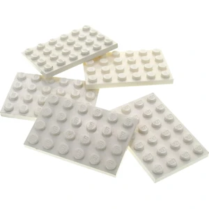 5x Lego plaque de construction 4x6 blanc plaque de base Star Wars 6399... pas cher