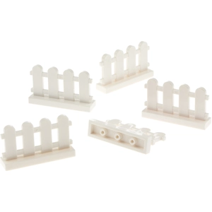 5x Lego Clôture 1x4x2 blanc Jardin Lattes Clôture Set 3315 10196 75824... pas cher