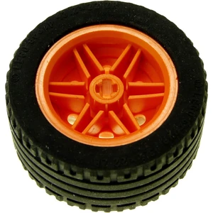1x Lego Technic Rad 43.2x22 ZR schwarz Felge 30.4x20 orange 44309 5614...Vendu parkaufland