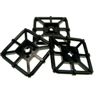 3x Lego grille panneau 2x2 noir cadre radeau de survie toit plate-form...Vendu parkaufland