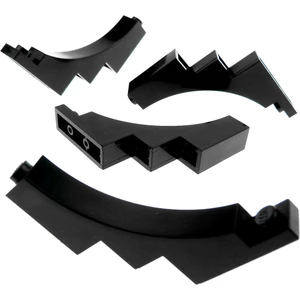 4x Lego pierre d'arc 1x5x4 noir quart d'arc inversé rond porte 4116854...Vendu parkaufland