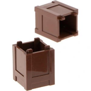 2x Lego Container 2x2x2 rouge marron anguleux Caisse Coffre Tonneau 45...Vendu parkaufland