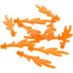 10x Lego Flamme 4x1 transparent néon orange dragon dino feu langue 612...