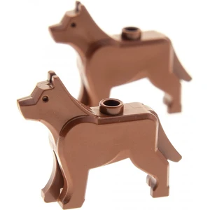 2x Lego animal chien City rouge marron berger Harry Potter 10176 7744 ...Vendu parkaufland