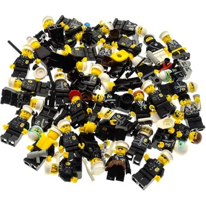 5x Lego Mini Figurines City Policier noir Accessoires mélangés au hasa... pas cher
