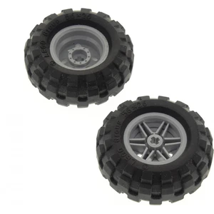 2x Lego Technic Roue 56x26 noir Jante 30.4x20 nouveau-gris clair 55976...Vendu parkaufland