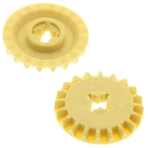 2x Lego Technic Roue dentée 20Z beige 20 dents Roue type1 31313 451455...Vendu parkaufland