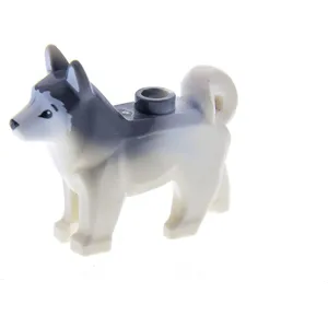 1x Lego animal chien City Husky blanc gris yeux noir chien de traîneau...Vendu parkaufland
