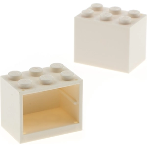 2x Lego armoire boîtier 2x3x2 crème blanc boîte container picots plein...Vendu parkaufland