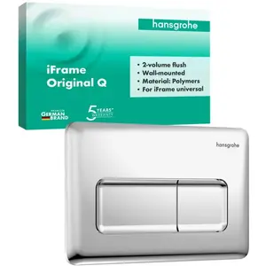 hansgrohe iFrame Original Q Plaque de déclenchement pour WC, 66001000, pas cher