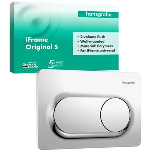 hansgrohe iFrame Original S Plaque de déclenchement pour WC, 66002000, pas cher