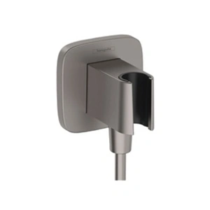 Comparateur de prix : Support de douchette FixFit Q Noir chromé brossé Hansgrohe
