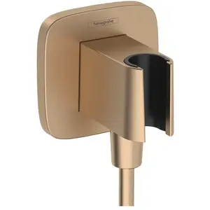 Comparateur de prix : Hansgrohe - Support de douchette FixFit Q Bronze brossé - Bronze