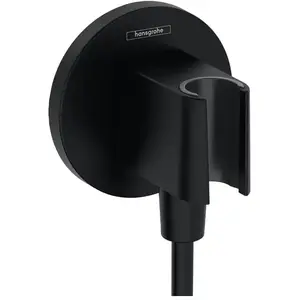 Comparateur de prix : Hansgrohe Fixfit - Coude de raccordement avec support, noir mat 26888670