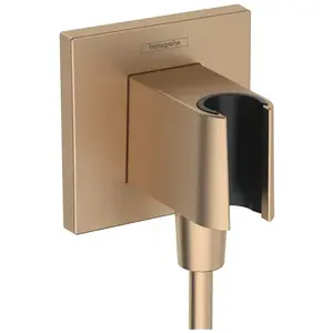Comparateur de prix : 26889140 fixfit e support mural pour pommeau de douche bronze brossé - Hansgrohe