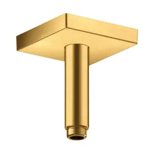 hansgrohe Raccord plafond 100 mm, optique or brossé, carré