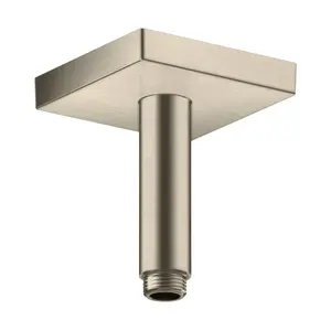 hansgrohe Raccord plafond 100 mm, nickel brossé, carré