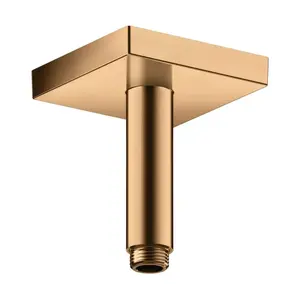 hansgrohe Raccord plafond 100 mm, or rouge poli, carré