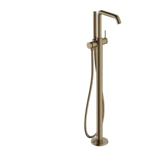hansgrohe Tecturis S - Mitigeur baignoire sur pied, Robinet baignoire 2 sorties avec douchette, Mitigeur monocommande, Bronze brossé